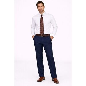 Jos. A. Bank 40x32 Mens Navy Blue Traveler's Collection Cotton Chino Dress Pants